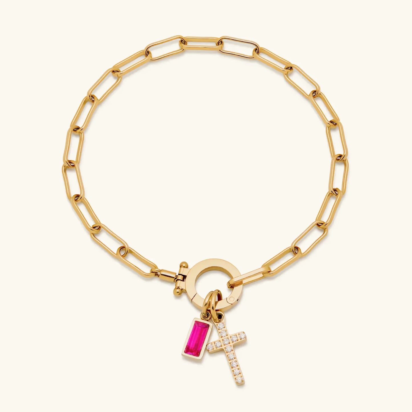 [Topon]Annabella Birthstone Cross Bracelet