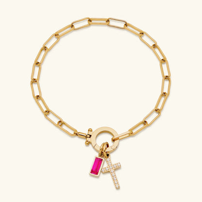 [Topon]Annabella Birthstone Cross Bracelet