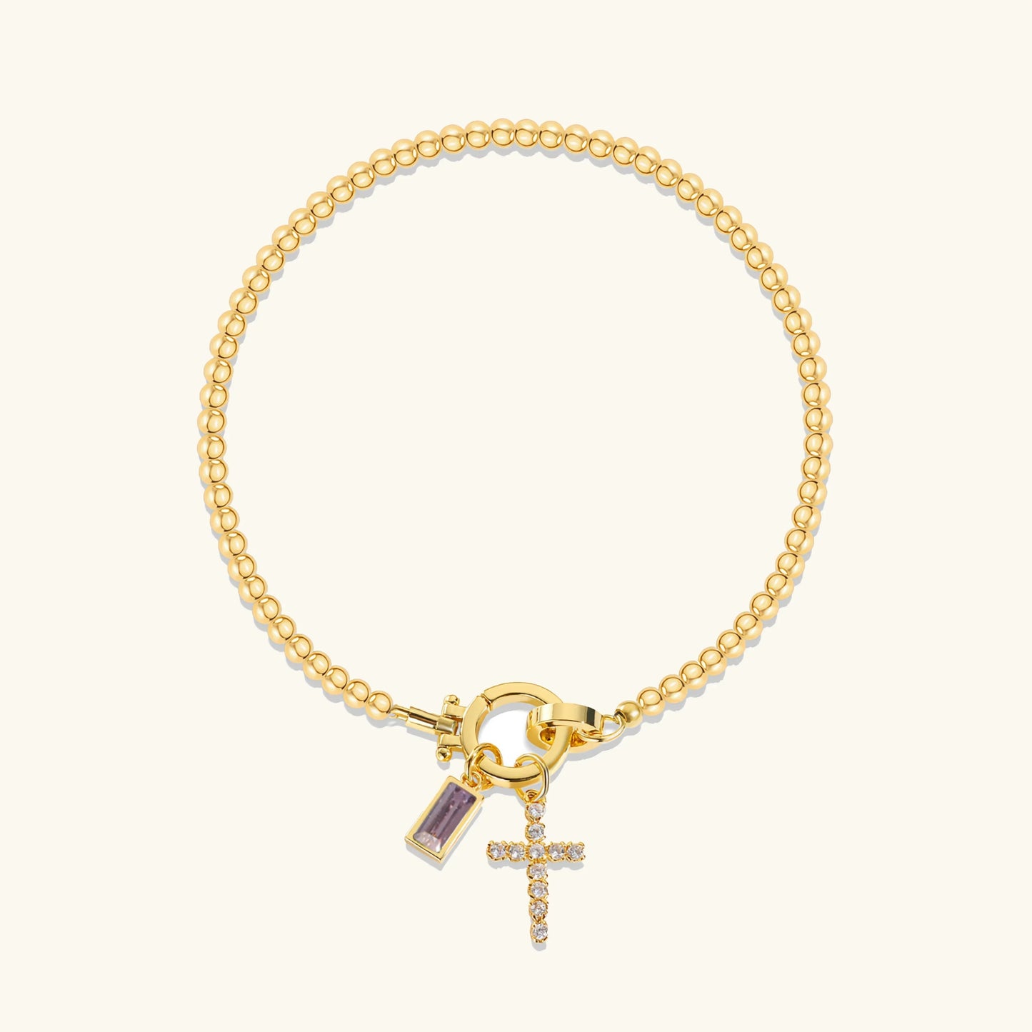 [Topon]Amalia Birthstone Cross Bracelet
