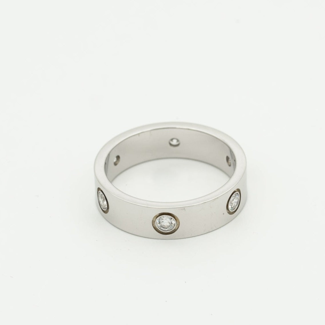 [Topon Jewelry]LOVE RING 5.5MM 6 DIAMONDS SILVER