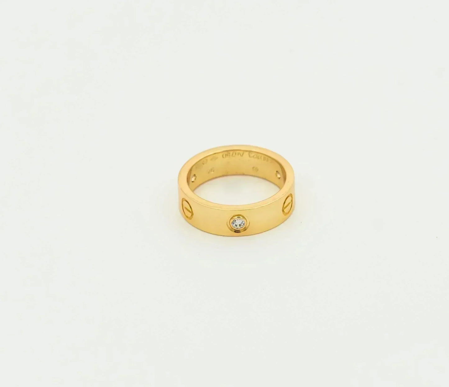 [Topon Jewelry]LOVE RING 5.5MM 3 DIAMONDS GOLD