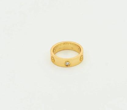 [Topon Jewelry]LOVE RING 5.5MM 3 DIAMONDS GOLD