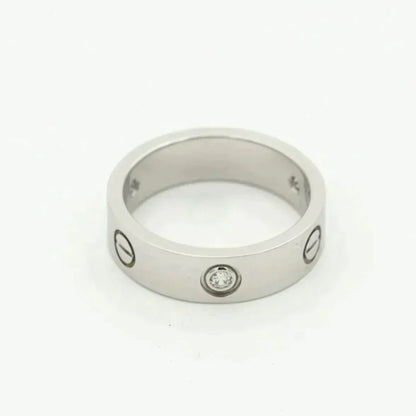 [Topon Jewelry]LOVE RING 5.5MM 3 DIAMONDS SILVER