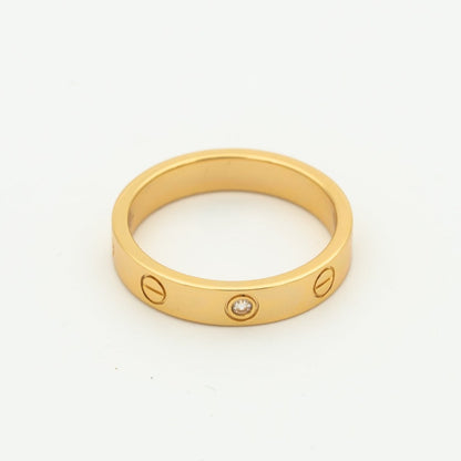 [Topon Jewelry]LOVE RING 4MM 1 DIAMOND PINK GOLD