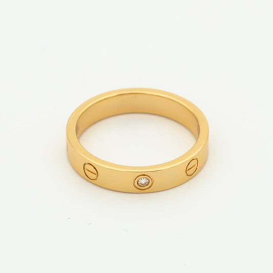 [Topon Jewelry]LOVE RING 4MM 1 DIAMOND PINK GOLD