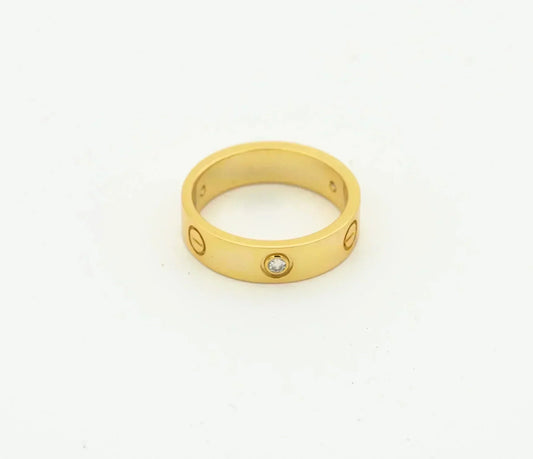 [Topon Jewelry]LOVE RING 4MM 1 DIAMOND GOLD