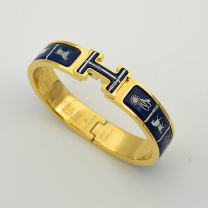 [Topon Jewelry]H BRACELET BLUE CERAMIC