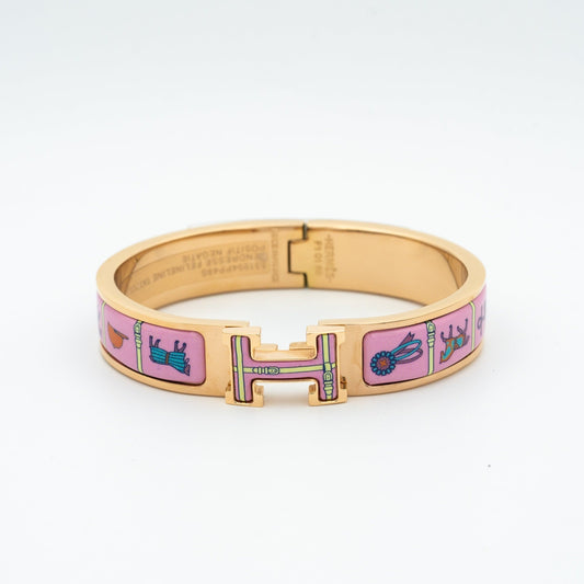 [Topon Jewelry]H PINK GOLD BRACELET PINK CERAMIC