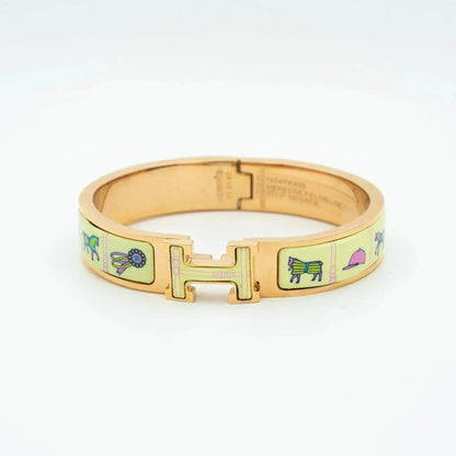 [Topon]H PINK GOLD BRACELET CREAM CERAMIC
