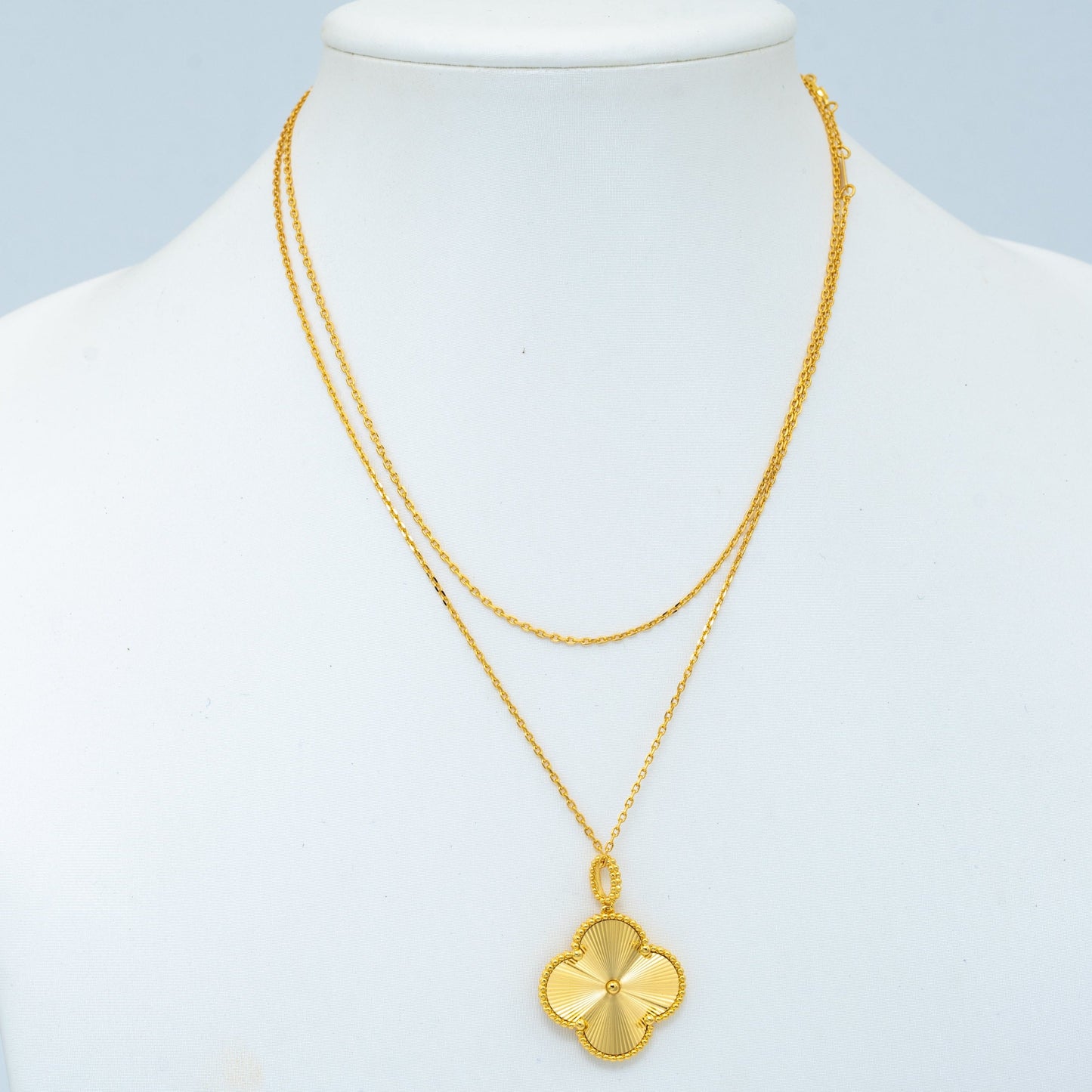 [Topon Jewelry]CLOVER 25MM PEDANT NECKLACE GOLD