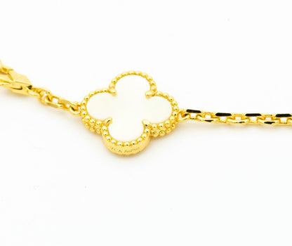 [Topon Jewelry]CLOVER BRACELET 5 MOTIFS ONYX MOP