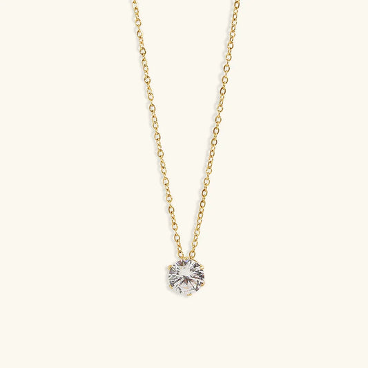 [Topon]Kyla Solitaire Gold Necklace