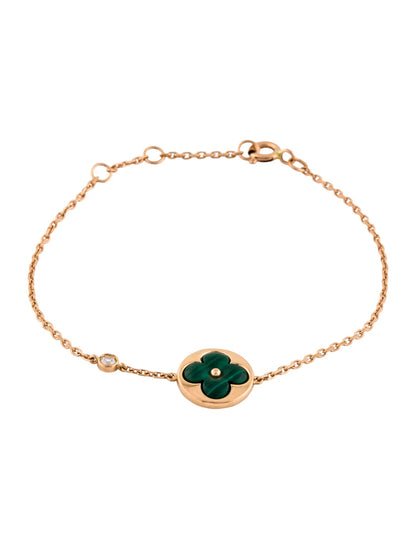 [Topon]SUN MALACHITE 1 DIAMOND PINK GOLD BRACELET