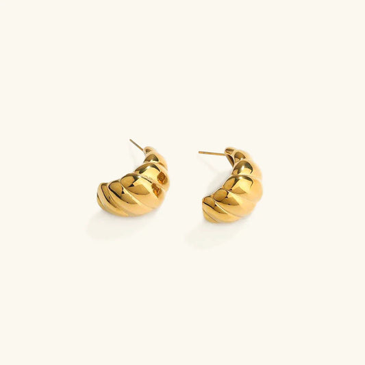 [Topon]Lucina Gold Huggie Earrings