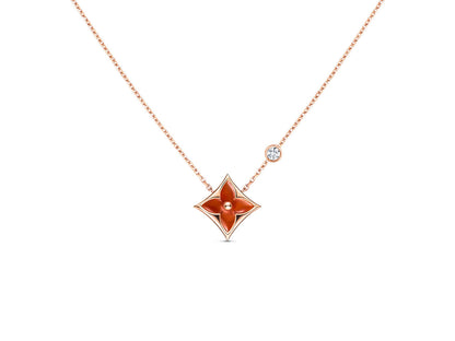 [Topon]STAR NECKLACE PINK GOLD 1 DIAMOND