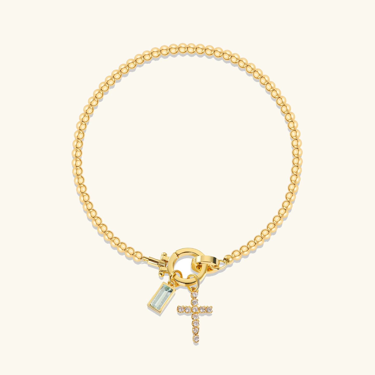 [Topon]Amalia Birthstone Cross Bracelet