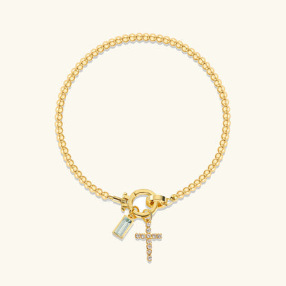 [Topon]Amalia Birthstone Cross Bracelet