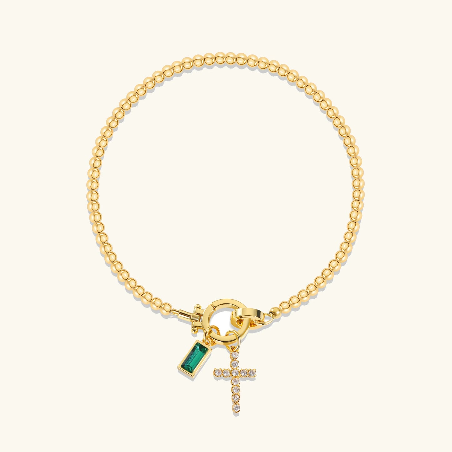 [Topon]Amalia Birthstone Cross Bracelet