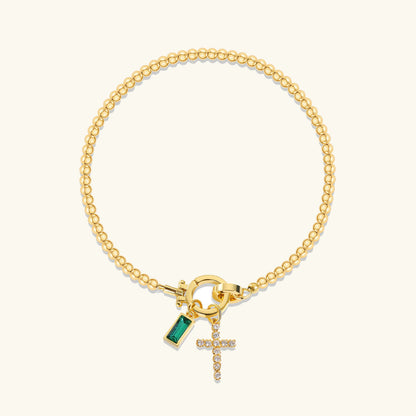 [Topon]Amalia Birthstone Cross Bracelet