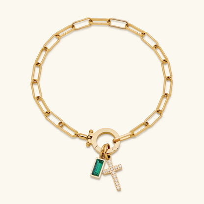 [Topon]Annabella Birthstone Cross Bracelet