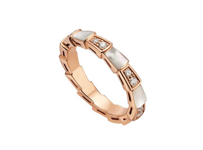 [Topon Jewelry]SERPENTI RING PINK GOLD DIAMOND MOP 3MM