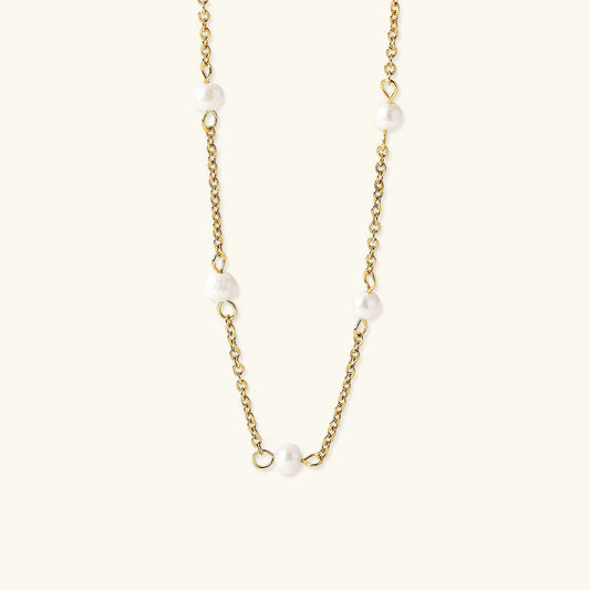 [Topon]Nora Gold Pearl Necklace