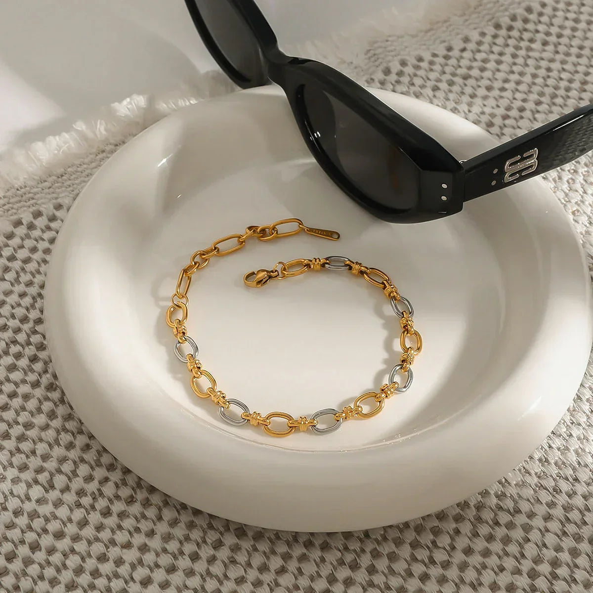 [Topon]Addison Two Tone Gold Bracelet