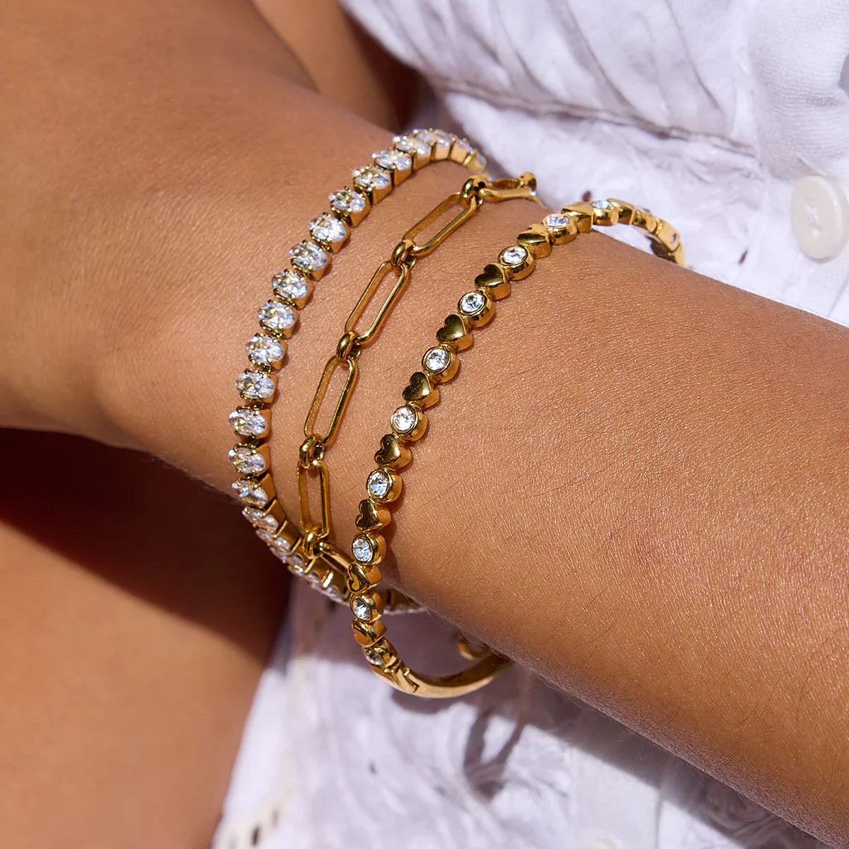 [Topon]Avaria Oval Cut Tennis Bracelet