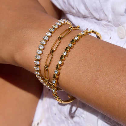[Topon]Avaria Oval Cut Tennis Bracelet