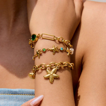 [Topon]Kristine Golden Starfish Bracelet