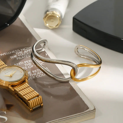 [Topon]Noria Two Tone Gold Bangle