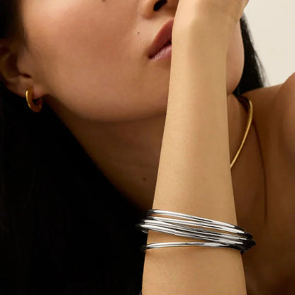 [Topon]Shannon Gold Bangle Set
