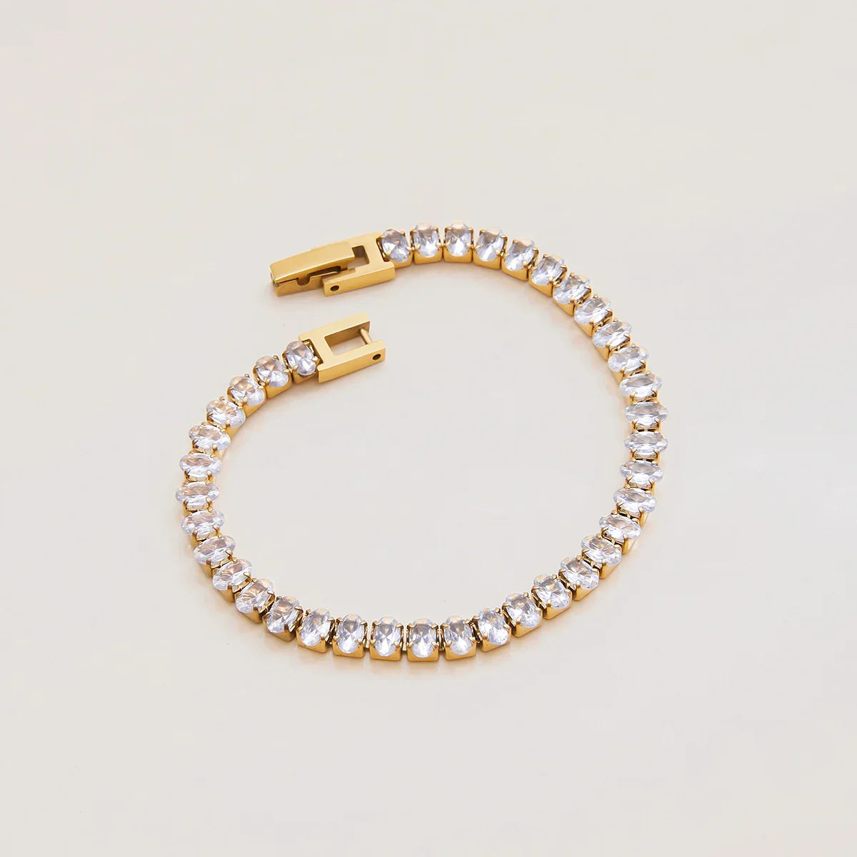 [Topon]Avaria Oval Cut Tennis Bracelet