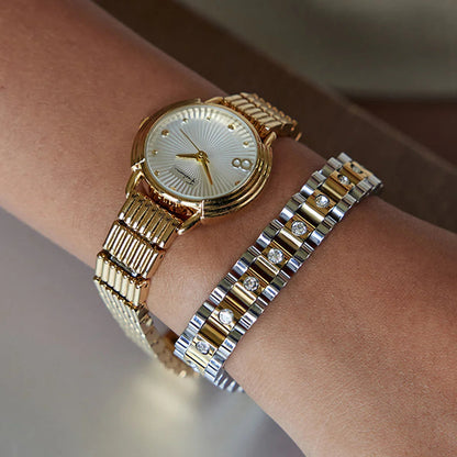 [Topon]Gold Watchband Bracelet
