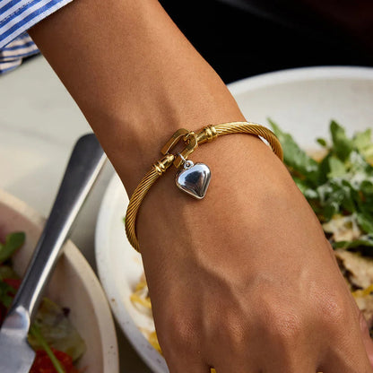 [Topon]Solenne Twisted Band Gold Bracelet