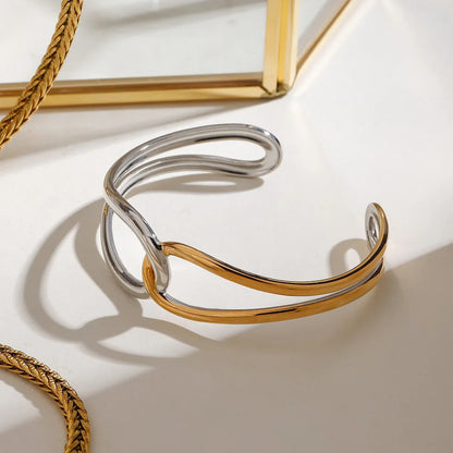 [Topon]Noria Two Tone Gold Bangle