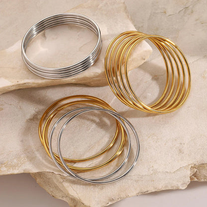 [Topon]Shannon Gold Bangle Set