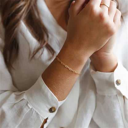 [Topon]Maybelle Gold Paperclip Chain Bracelet