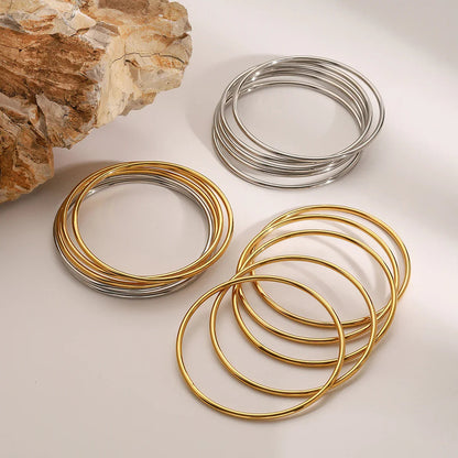 [Topon]Shannon Gold Bangle Set