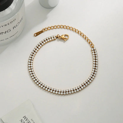 [Topon]Celene Layered Tennis Bracelet