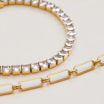 [Topon]Avaria Oval Cut Tennis Bracelet