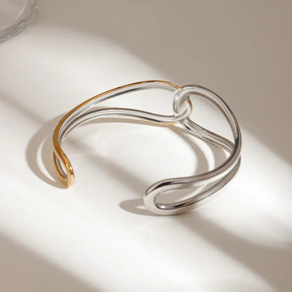 [Topon]Noria Two Tone Gold Bangle