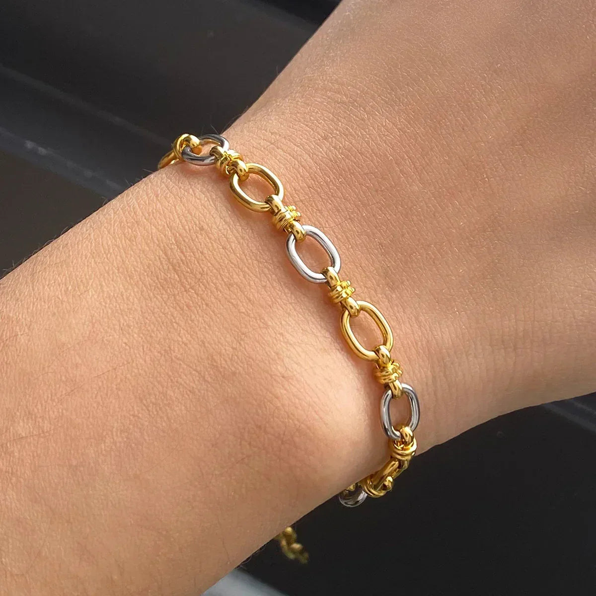 [Topon]Addison Two Tone Gold Bracelet