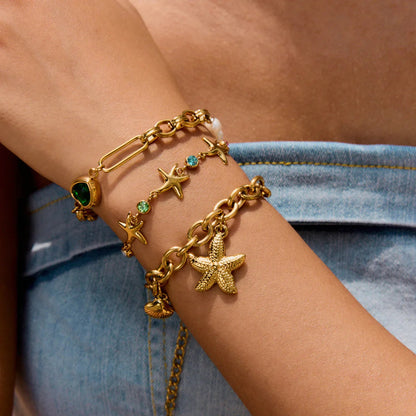 [Topon]Melanie Emerald Pearl Bracelet