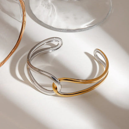 [Topon]Noria Two Tone Gold Bangle
