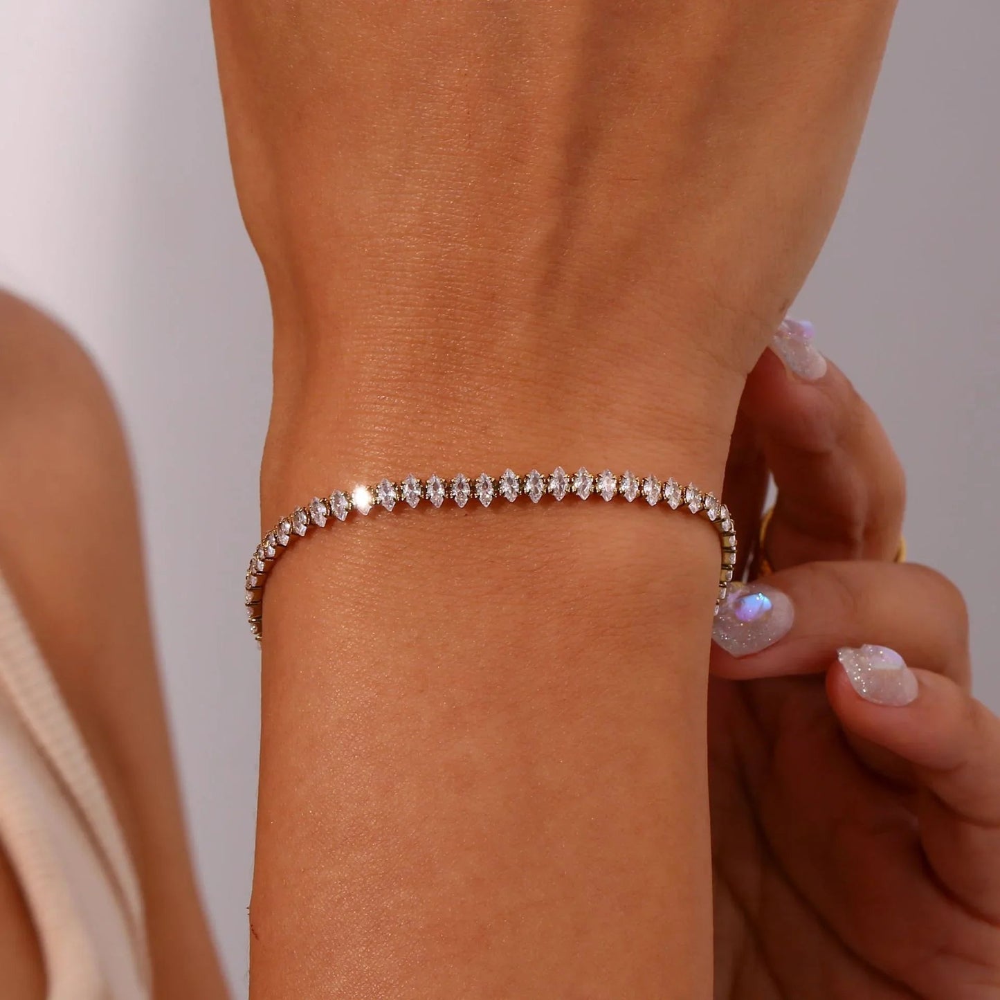 [Topon]Wisteria Diamond Tennis Bracelet
