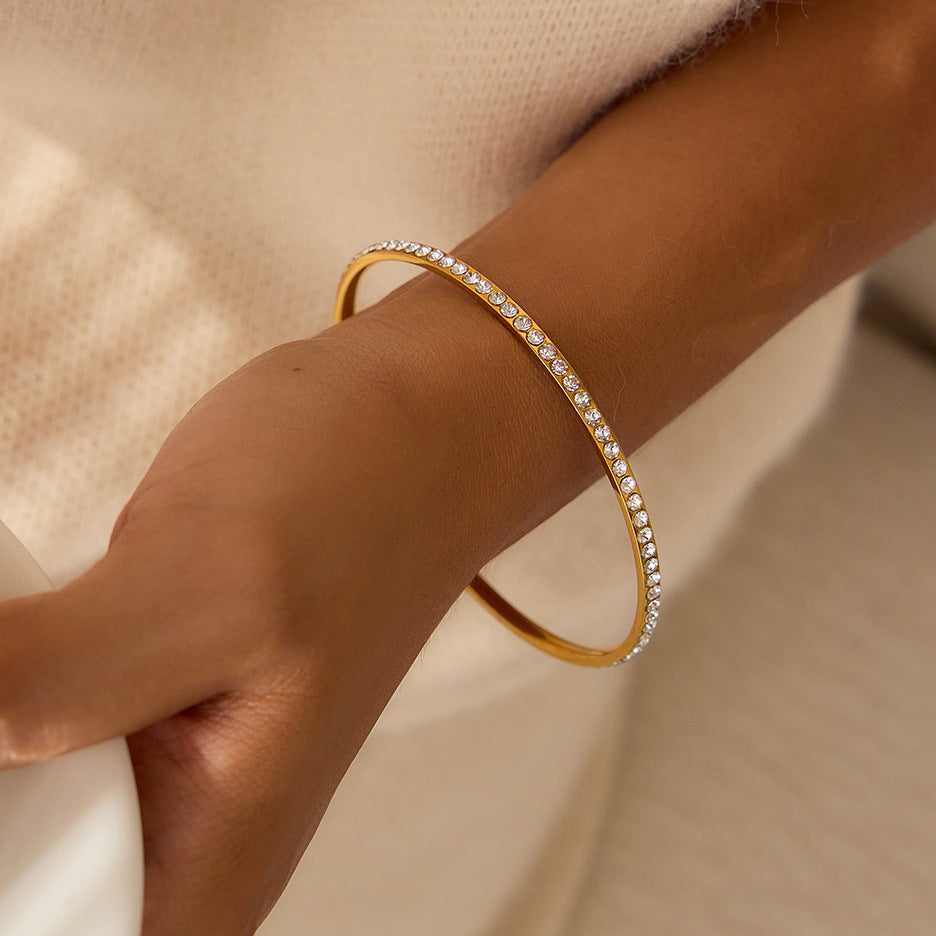 [Topon]Kalista Diamond Gold Bangle