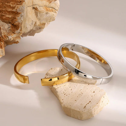 [Topon]Melina Large Stacking Gold Bangle
