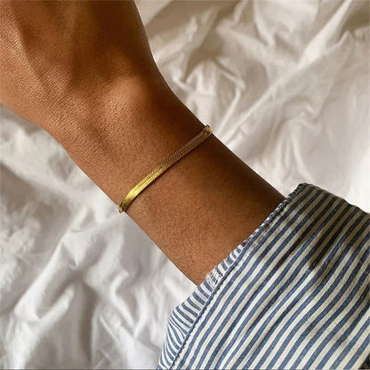 [Topon]Vida Gold Herringbone Bracelet