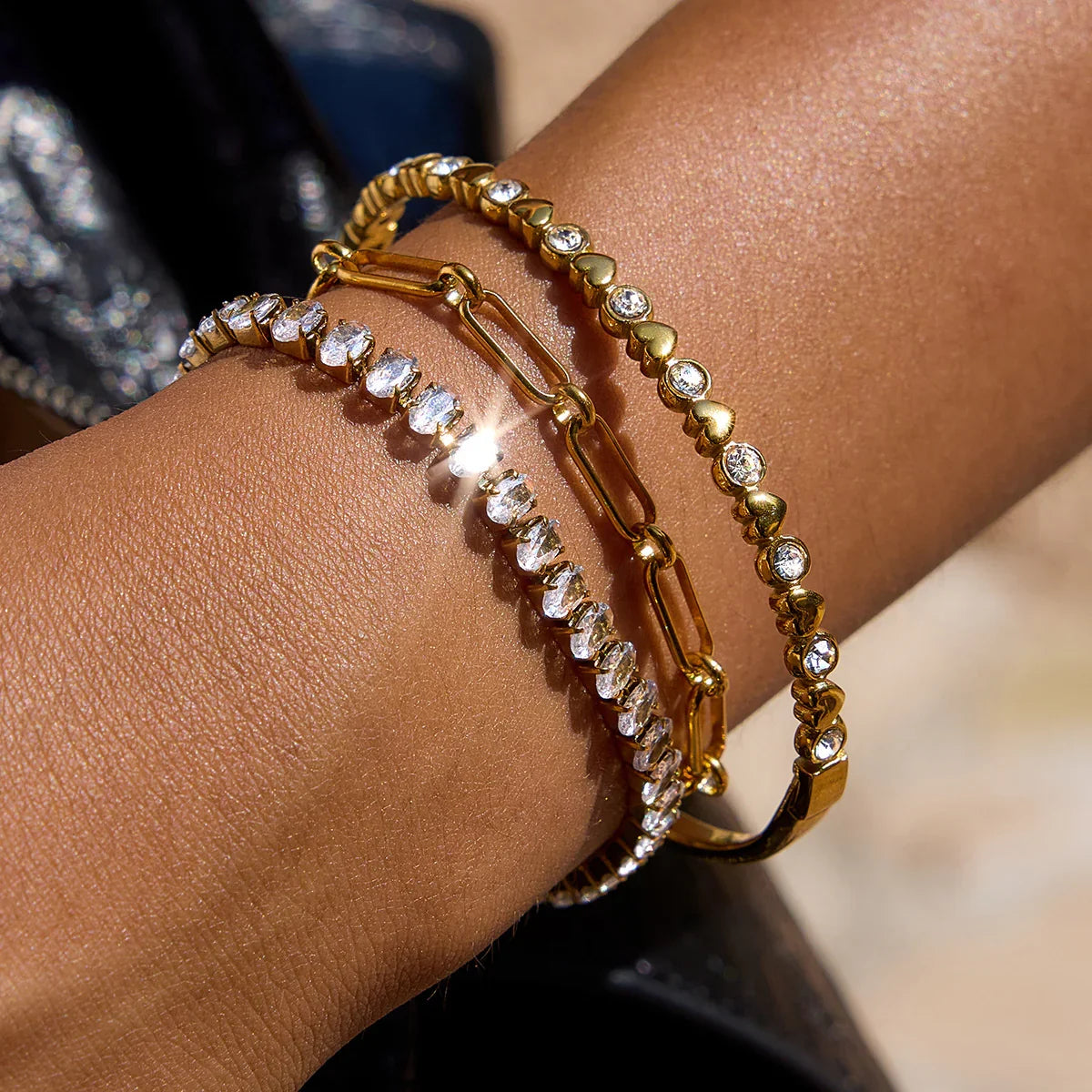 [Topon]Avaria Oval Cut Tennis Bracelet